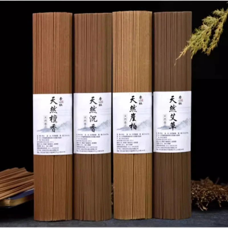 27cm Natural Incense Sticks Agarwood and Sandalwood Guanyin God of Wealth Temple Worship Buddha Offering Blessings Joss Stick