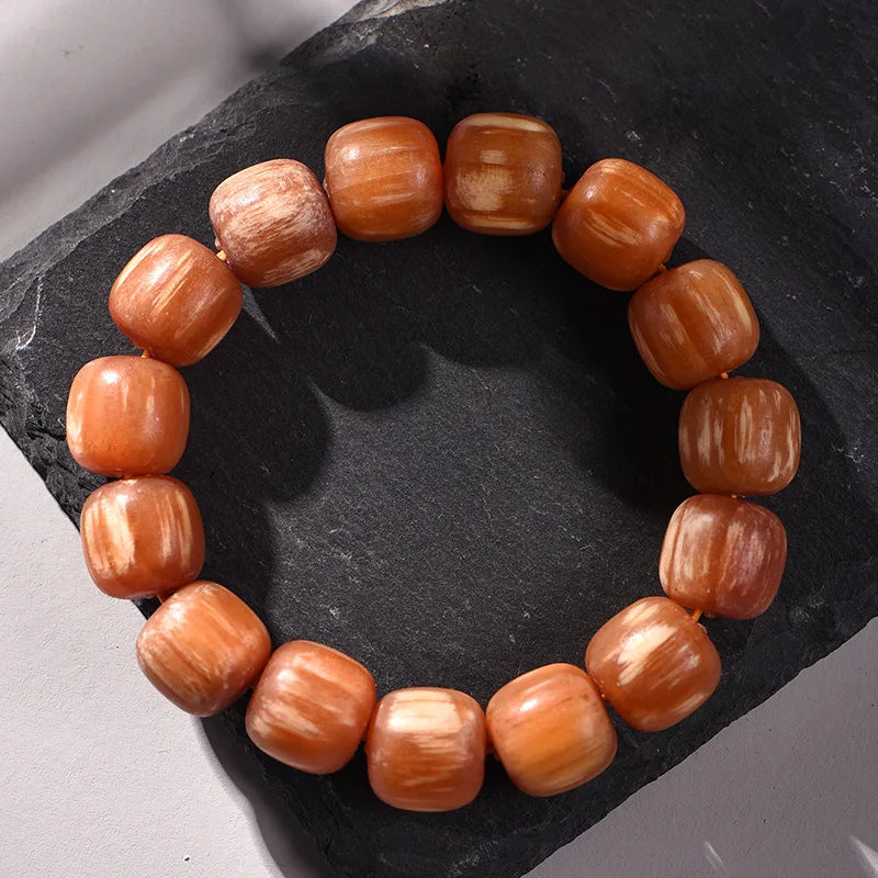 Blood Dragon Wood Beaded Bracelet 20mm Religious Style