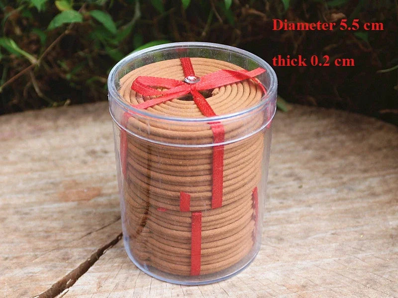 1/2/4 Hours Laosan Sandalwood Incense Coil Household Indoor/Office/Worship Buddha/Meditation/Soothing/Odor Removal Aromatherapy