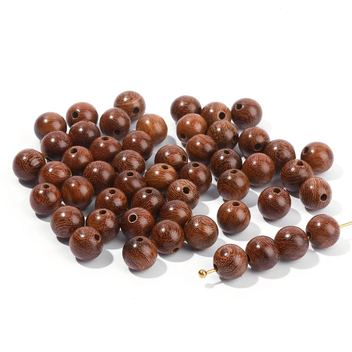 50 Pcs/lot Natural Black Sandalwood Bead Round Loose Spacer Buddha Wooden Bead For Jewelry Making Diy Necklace Bracelet Supplies