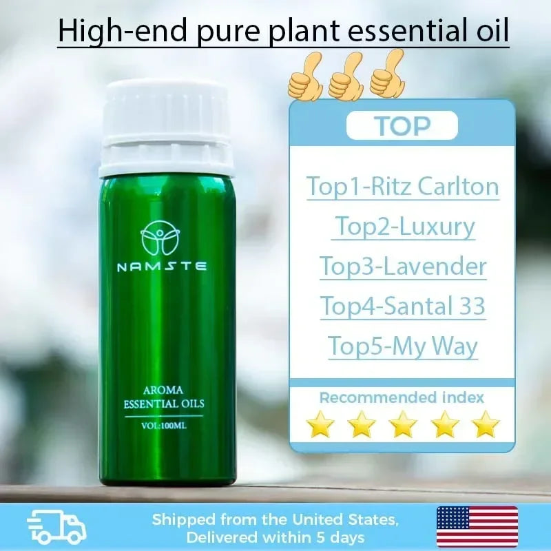 NAMSTE 100ML Jasmine Essential Oil for Aromatherapy Diffuser
