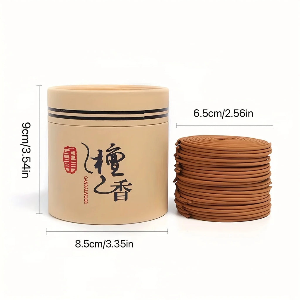 A Set of 24 Sandalwood Incense Sticks, Which Can Be Used to Make 48 Incense Tablets, Is Perfect for Purifying the Air and Eliminating Odors It Is an Ideal Choice for Home Cleaning, Meditation, Yoga, and Clearing Away Negative Energy, Suitable for Home and