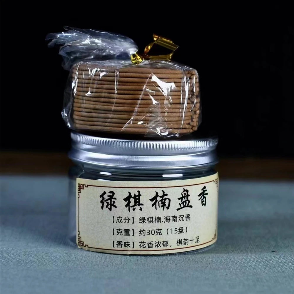 30g High-Quality Kyara Agarwood Coil Incense, 15 Coils