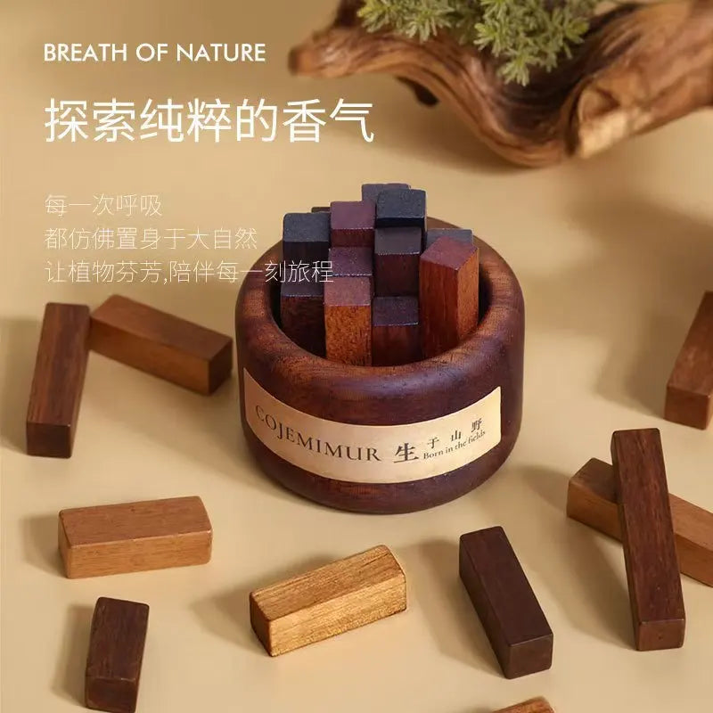 Firewood Pile Shape Wood Diffuser Essential Oil Reedless Aroma Diffuser Car Home Bedroom Fragrance Desktop Ornament Souvenir Gif