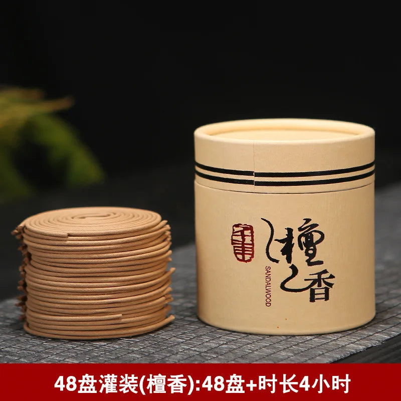 4 Hour/Coil, 120 Coil 48 Coil Optional, Natural Round Household Infusion Diffuser, Fragrance Living Room Toilet Odor Eliminate, Mori-Acid Woven Natural Sediment Mugwort Bags Mixed Packaging Enzyme Tide Purification Air