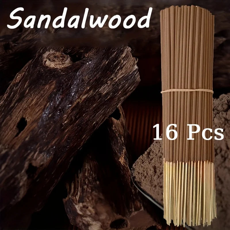 16/41/77/107/167Pcs, Sandalwood Incense Sticks, 22.0cm , Suitable for Yoga and Meditation, Purifies the Mind, Eliminates Negative Energy, Ideal for Hotels and Parties, Travel-Friendly, Meditation Aid |   Sandalwood Scent
