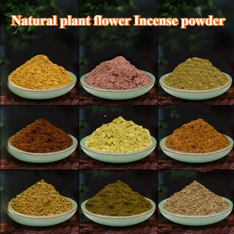 10/50g Natural Plant Flower Powder Home Incense Indoor/office/electric Stove Aromatherapy/hand-sealed Incense-making Materials