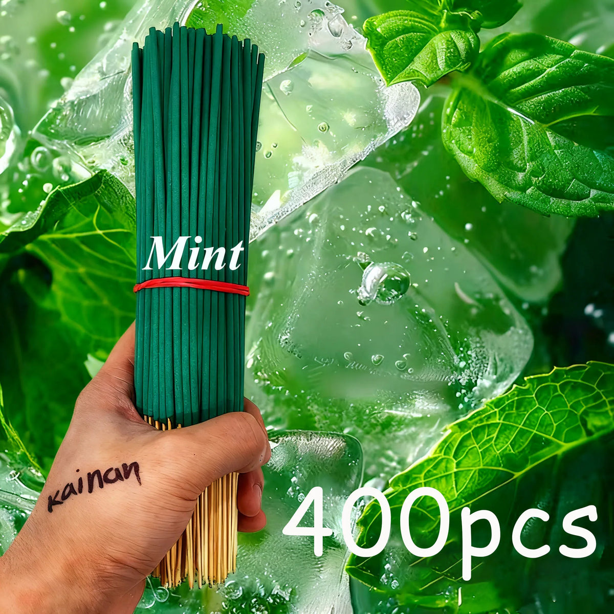 Fresh Mint Aromatherapy Stick, Mint Helps to Refresh the Mind and Improve Air Circulation, Suitable for Yoga and Meditation, Home, Living Room, Tea Room, Hotel, Outdoor Activities, Easy to Carry