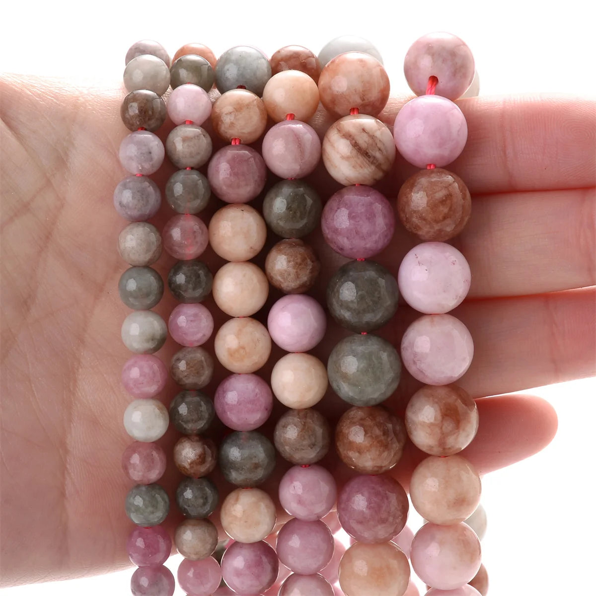 Natural Stone Beads 4 6 8 10mm Tiger Eye Lava Tourmaline Jades Agate Crystals Opal Bead for Jewelry Making DIY Bracelet Necklace