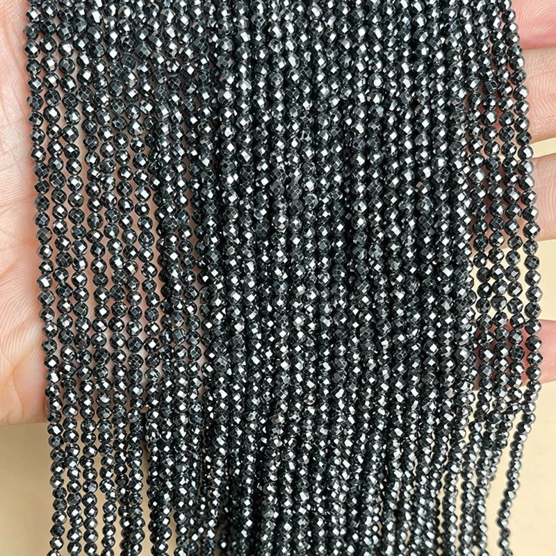 2 3 4mm Faceted Zircon Cubic Natural Stone Round Loose Beads For Making Women DIY Bracelet Necklace Jewelry Accessories Supplies