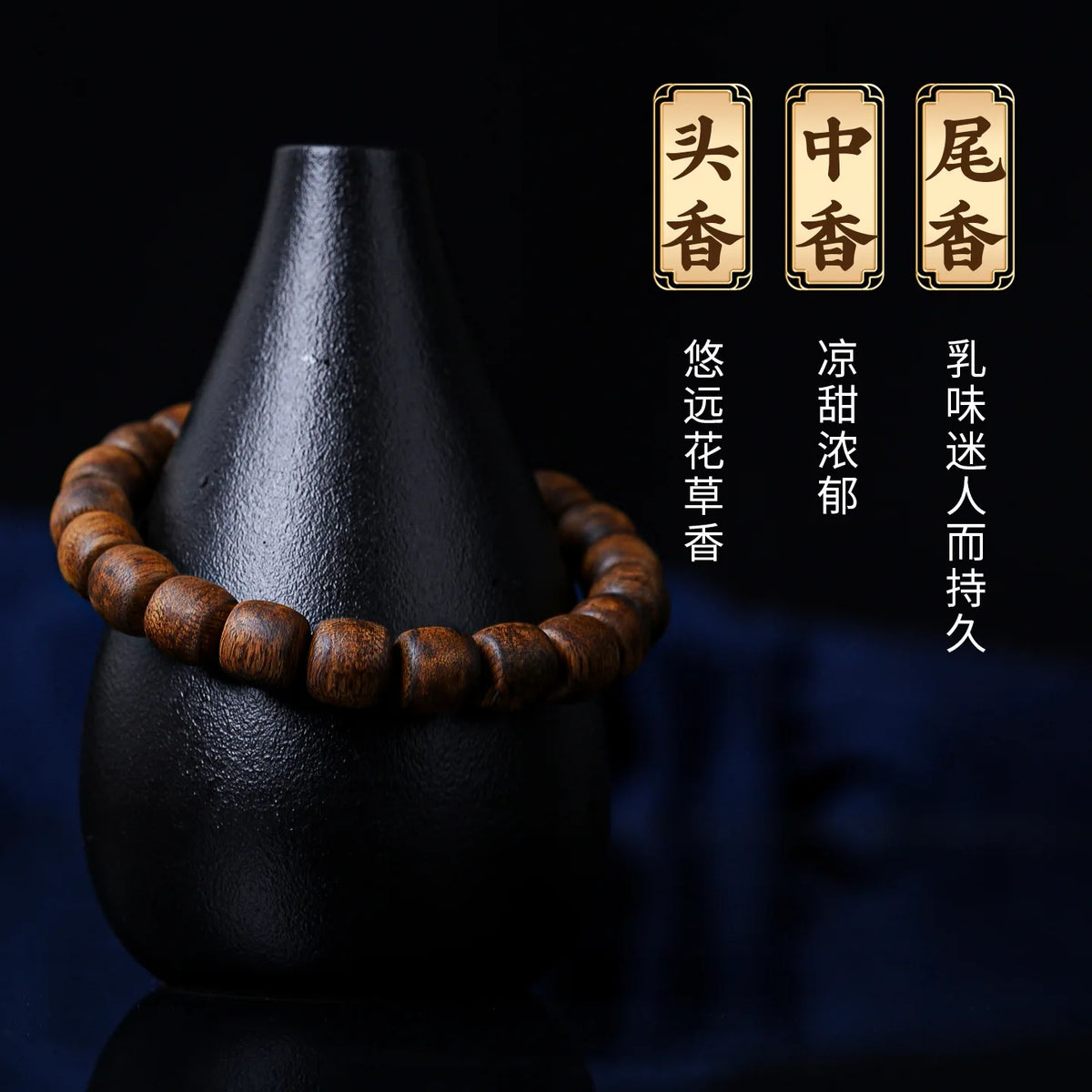 Yingge Green Agarwood Barrel Bead Bracelet with South Red Agate for Women Buddhist Prayer Beads Gifts