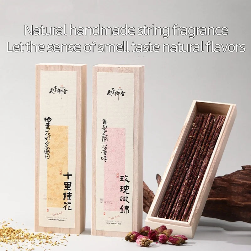 Handmade Thread Fragrance Incense Stick Agarwood Incense Rose Incense Osmanthus Stick Incense Home Use