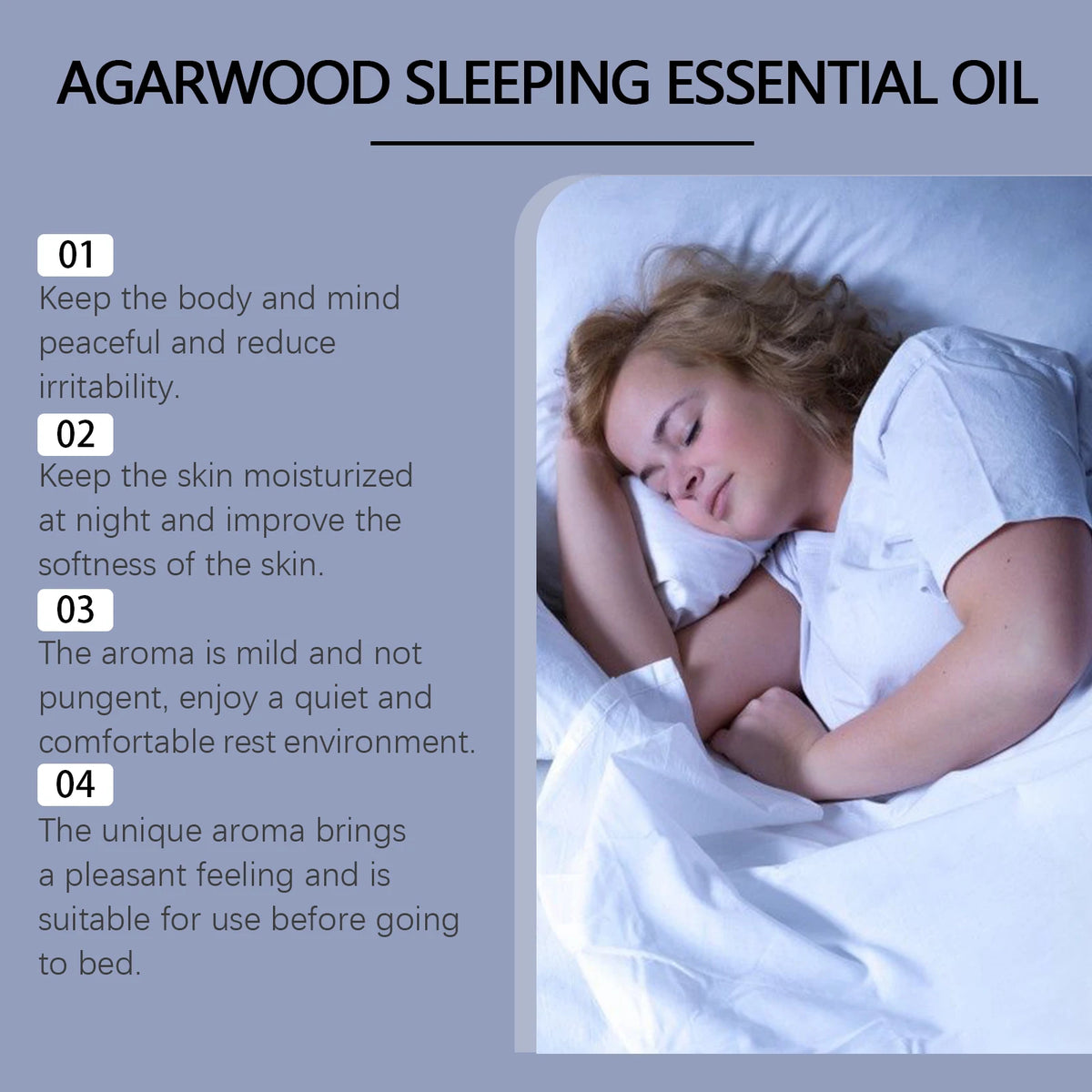 Lavender Sleep Essential Oil Aromatherapy Anti Fatigue Stress Anxiety Relaxing Body Mind Improve Insomnia Aromatic Sleep Aid Oil