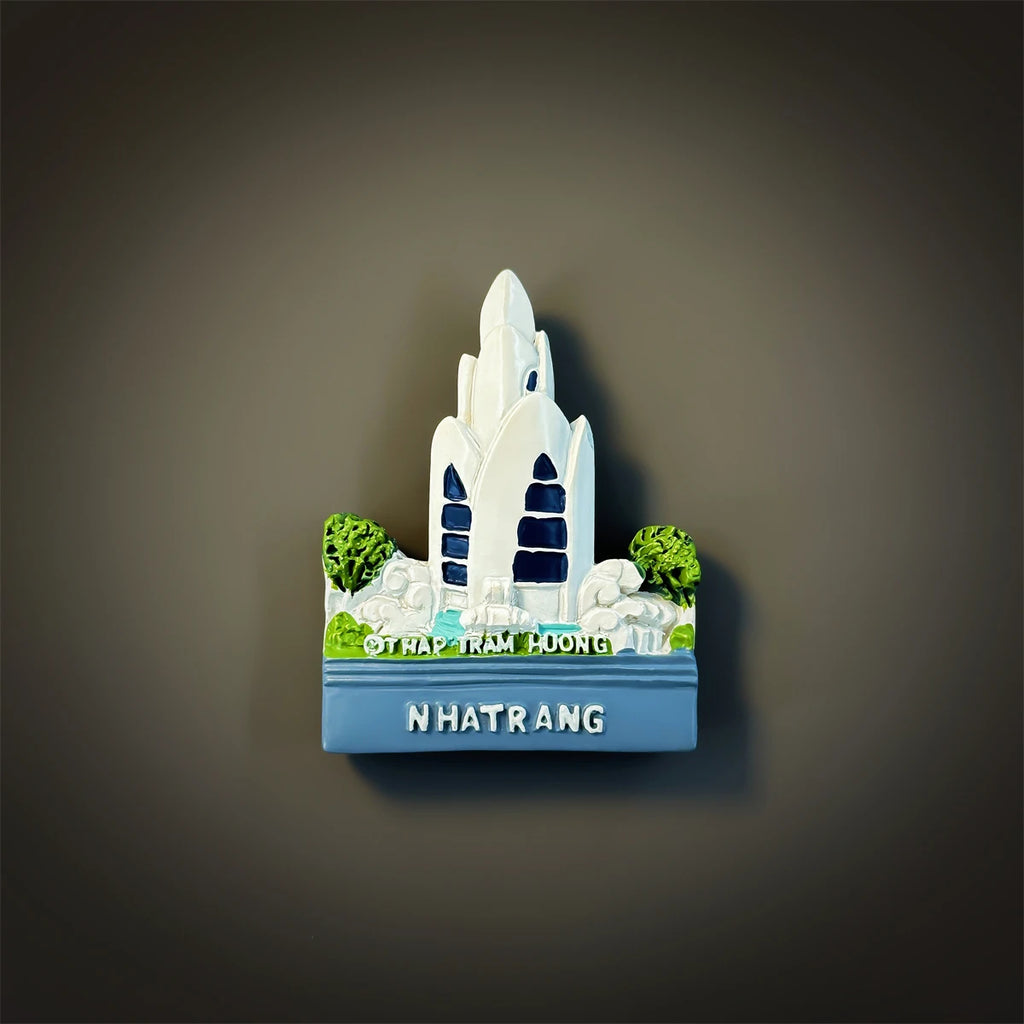 Vietnam, Nha Trang, Agarwood Pagoda，3D Stereoscopic，Tourism souvenirs，Resin painting，Decoration home，Refrigerator magnet
