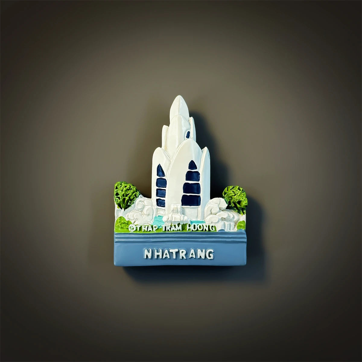 Vietnam, Nha Trang, Agarwood Pagoda，3D Stereoscopic，Tourism souvenirs，Resin painting，Decoration home，Refrigerator magnet