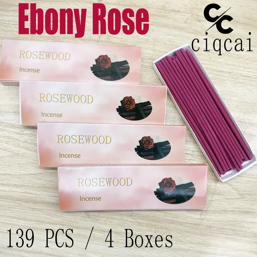 High-Quality Chinese Agarwood Incense with Rose Scent, 12cm Long Natural Incense Sticks, 35 Sticks/Box, Made from Agarwood and Rose Powder, Strong and Long-Lasting Fragrance, Refreshing and Invigorating, Purifies the Air, Suitable for Home, Office, Hotel,