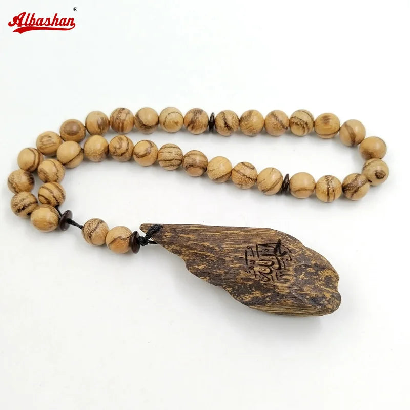 Natural Oud Tasbih Bracelet for Men - 100 Beads