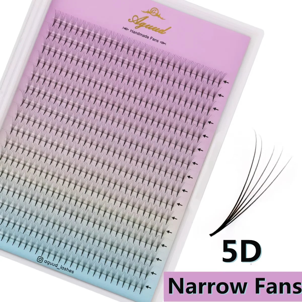AGUUD XL Premade Volume Fan Lashes 4D-8D Natural Long