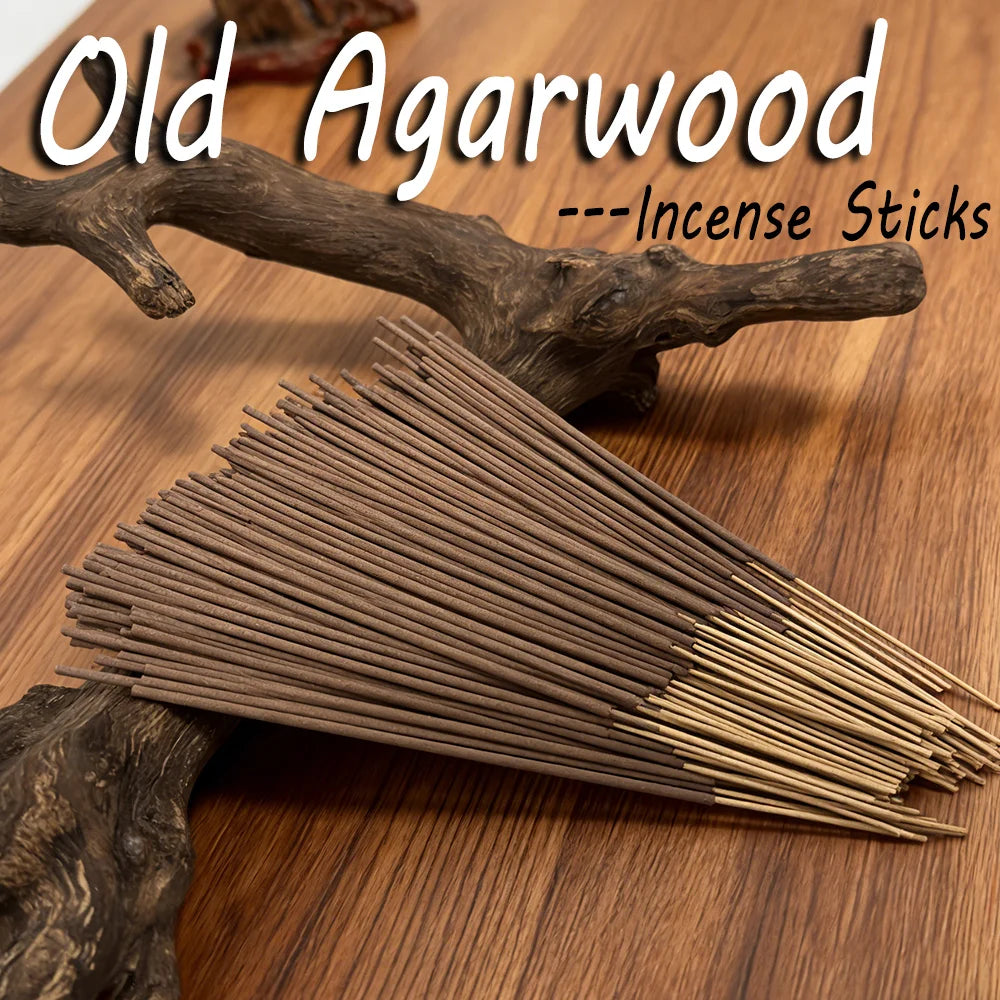 High-Quality Aged Agarwood Incense Sticks, 8.66-Inch Long Bamboo Sticks, Made from Natural Ebony Agarwood, with a Rich Aroma, Suitable for Home, Hotel Rooms, Etc., for Long-Lasting Fragrance, Odor Removal, and Air Purification