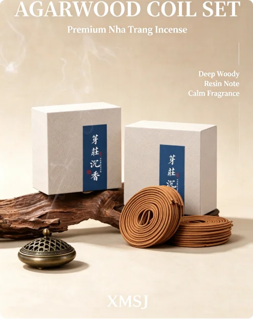 Trending Nha Trang Agarwood Coil Incense,Natural Wood Coils, 110g About 40 Pieces, Deep Resin Scent for Home Meditation Yoga