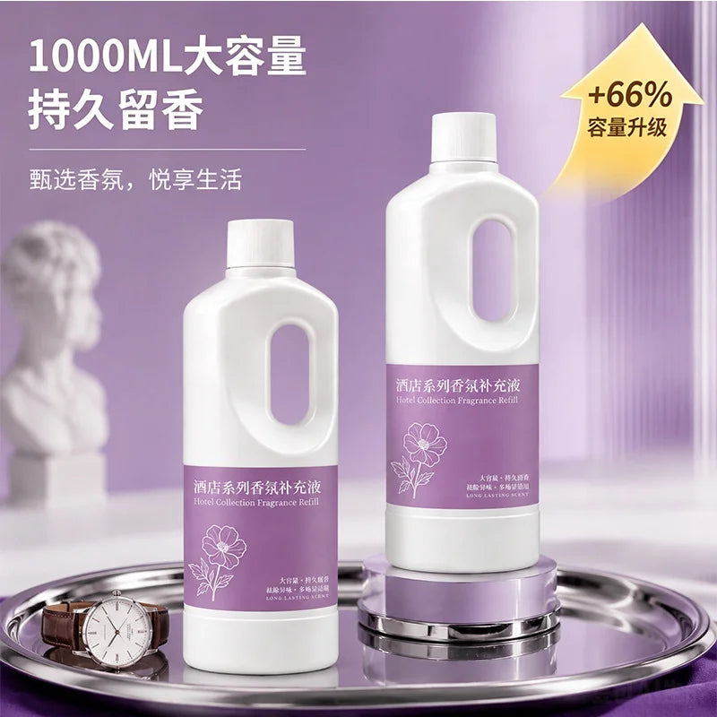 1000ml Large Capacity Hotel Fragrance Oil Refill, Long Lasting Home Aroma Liquid, Air Freshener for Toilet & Bathroom