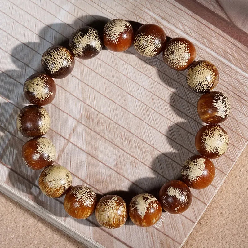 Vietnam Nha Trang Agarwood, Jadeite & Amber Buddhist Prayer Bead Bracelets - Unisex Jewelry Gifts