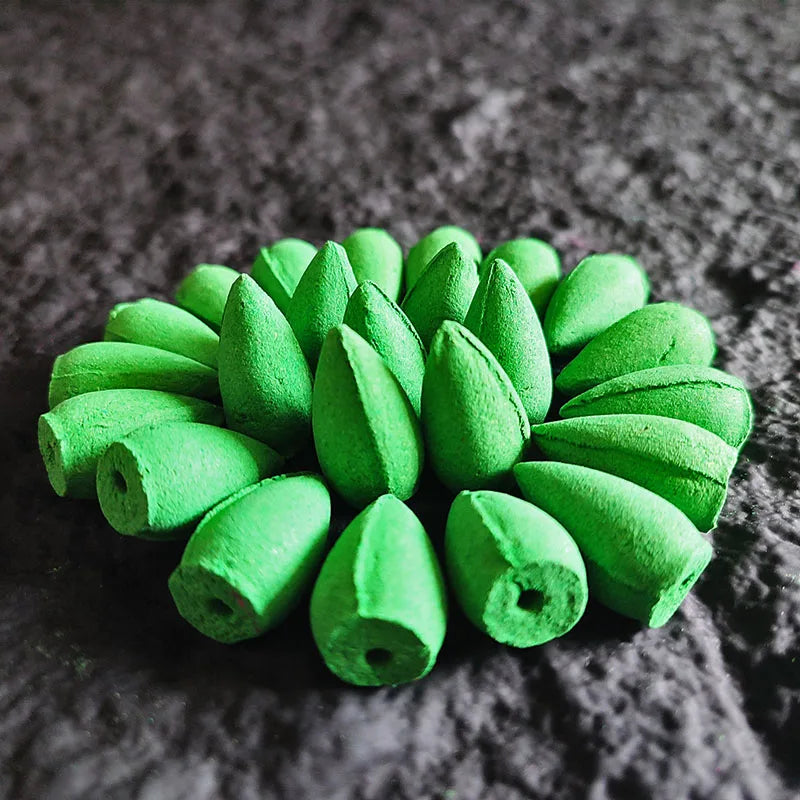 20 pcs Natural Indian Cone Insence Lavender Waterfall Reflux Tower Incense for Backflow Burner Home Tea Room Hotel Fragrance 아로함