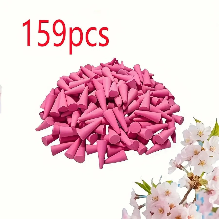 60/159/259pcs Warm Cherry Blossom Backflow Incense Cone Christmas Preferred Incense Cone Meditation, Romantic Decoration