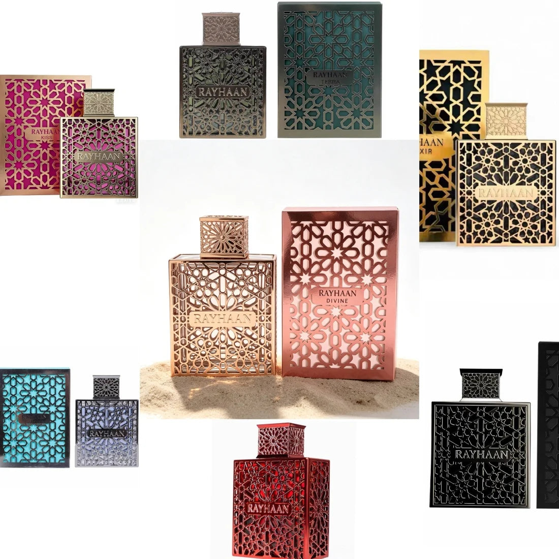 RAYHAAN seven neutral perfume, 3.4oz100ml, a variety of styles, fragrance choices, lasting fresh flowers and fruits, charming, unique, suitable for daily commuting, parties and other venues