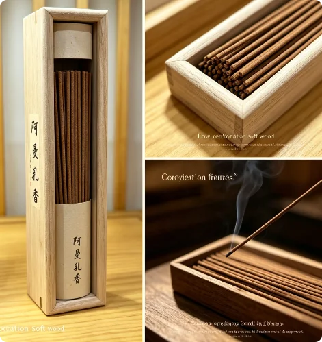 Natural Agarwood Pear Herbal Handmade Aroma Stick Long Lasting Fragrance For Meditation Tea Room Zen Home Air Freshener
