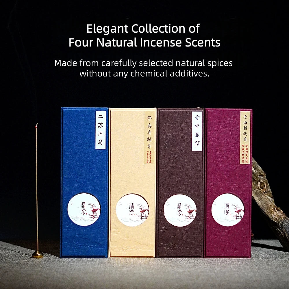 Natural Incense Sticks, Lao Shan Sandalwood, 40 Min Burn
