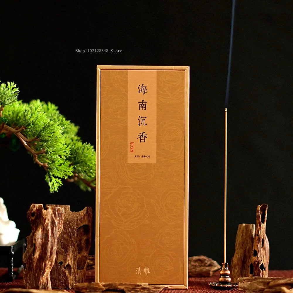 Natural Stick Incense High Quality Insect Leakage Old Material Hainan Agarwood Indoor Worship Buddha Purify Air and Help Sleep