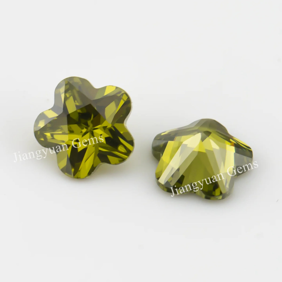 Size 3x3mm~10x10mm 5A Zircon Flower Shape Various Color Cubic Zirconia Stone Loose CZ Synthetic Gemstone for Jewelry Making