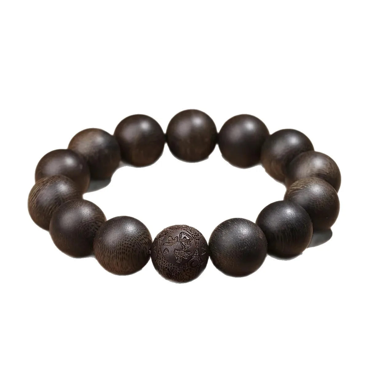 Premium Aquilaria Agarwood Beaded Bracelet for Men Year of the Horse Zodiac Beads Collectible Grade Sinking Type Gifts