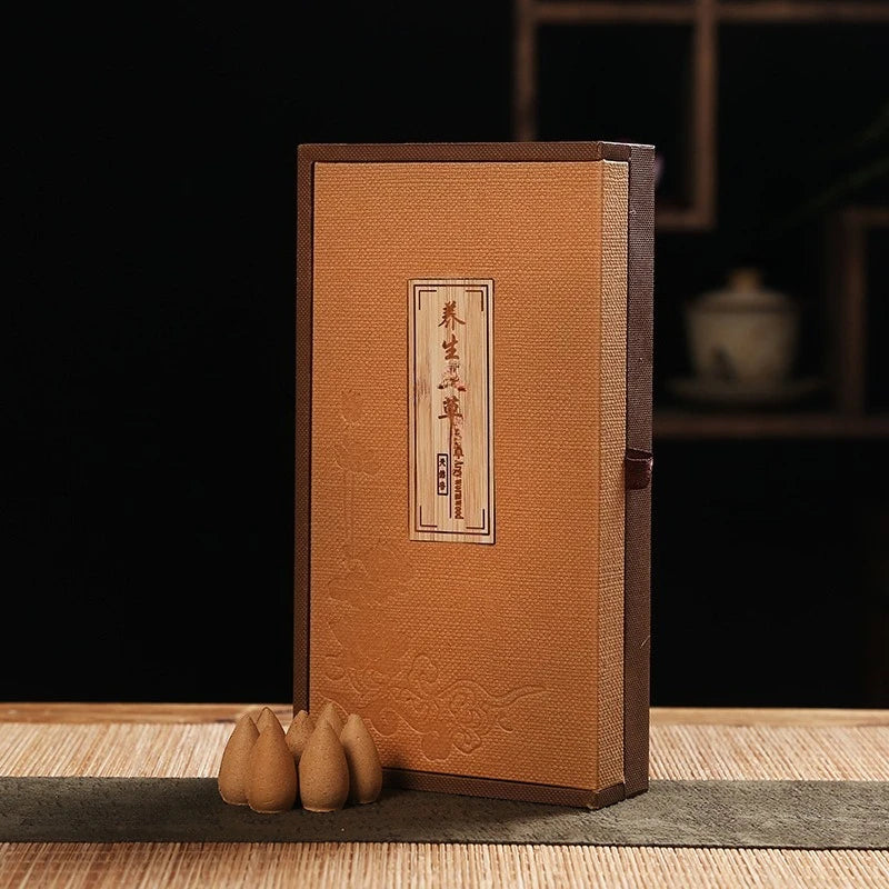 Backflow Incense Old Mountain Sandalwood and Agarwood Tearoom Livingroom Purify The Air Temple Worship of Buddha Cone Incense