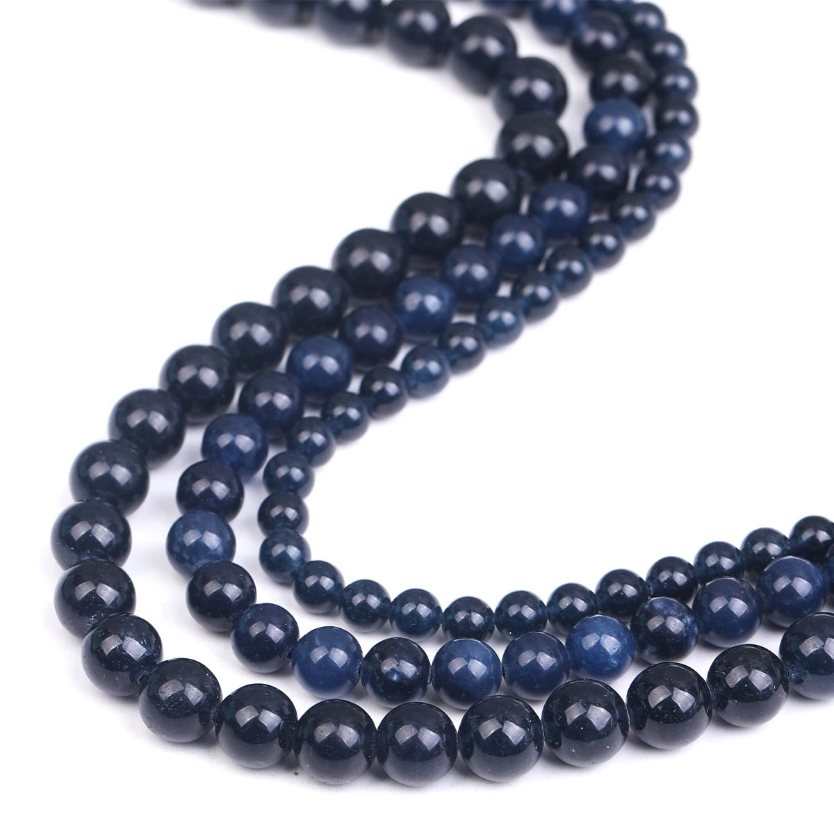 4mm 6mm 8mm Blue Jade Beads for Jewelry Making