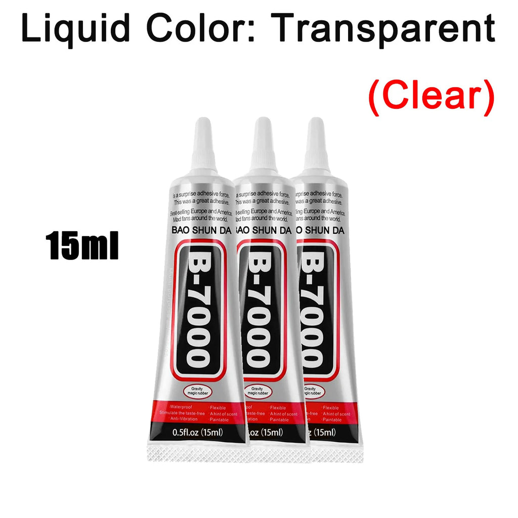 B7000 Semi-Fluid High-Viscosity Clear Adhesive for Gemstones, Diamonds, Rhinestones, and Jewelry Making – 15ml