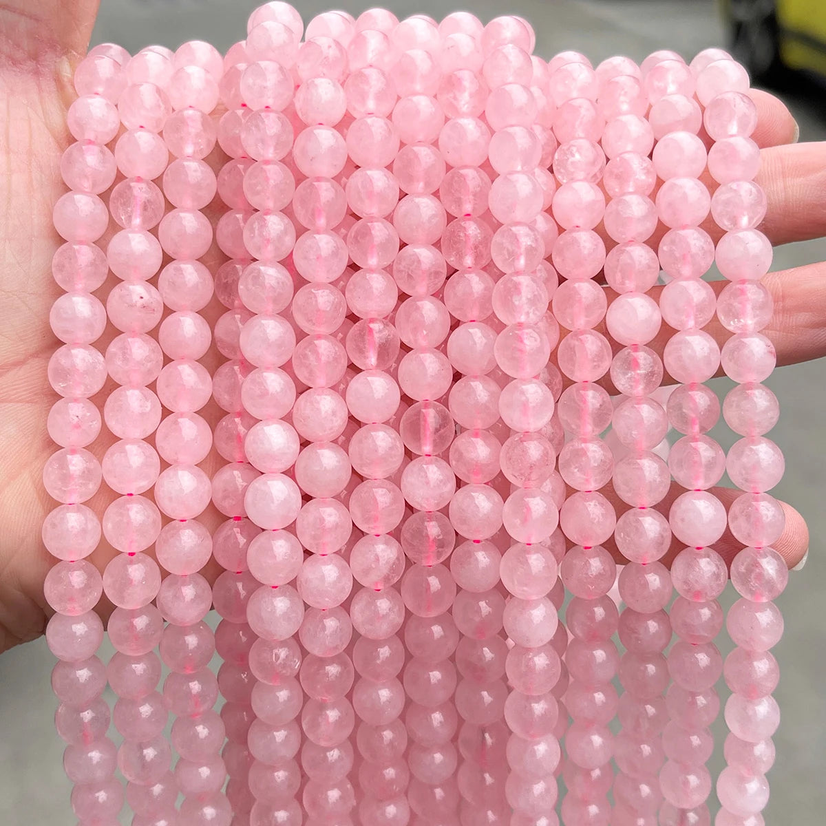 Wholesale Natural Stone Rose Quartz Bead Round Loose Spacer Bead 4 6 8 10mm for Jewelry Making DIY Bracelet Necklace Accessory