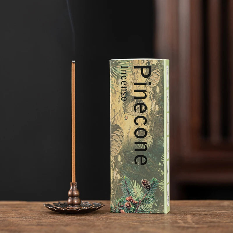 1 Box Contains 35 Incense Sticks, 9 Different Scents: Frankincense, Lavender, Lemongrass, White Musk, Sage, Pine Cone, Vanilla, Sacred Wood, Thick Incense Sticks, Suitable as a Long-Lasting Fragrance Gift for the Home