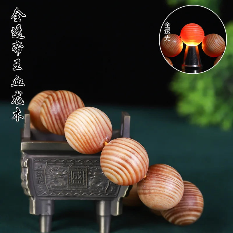Full Oil High Transparent Amber Wood Men's Bracelet Changbai Mountain North Agarwood Northeast Pine Mingzi Prayer Beads Gifts