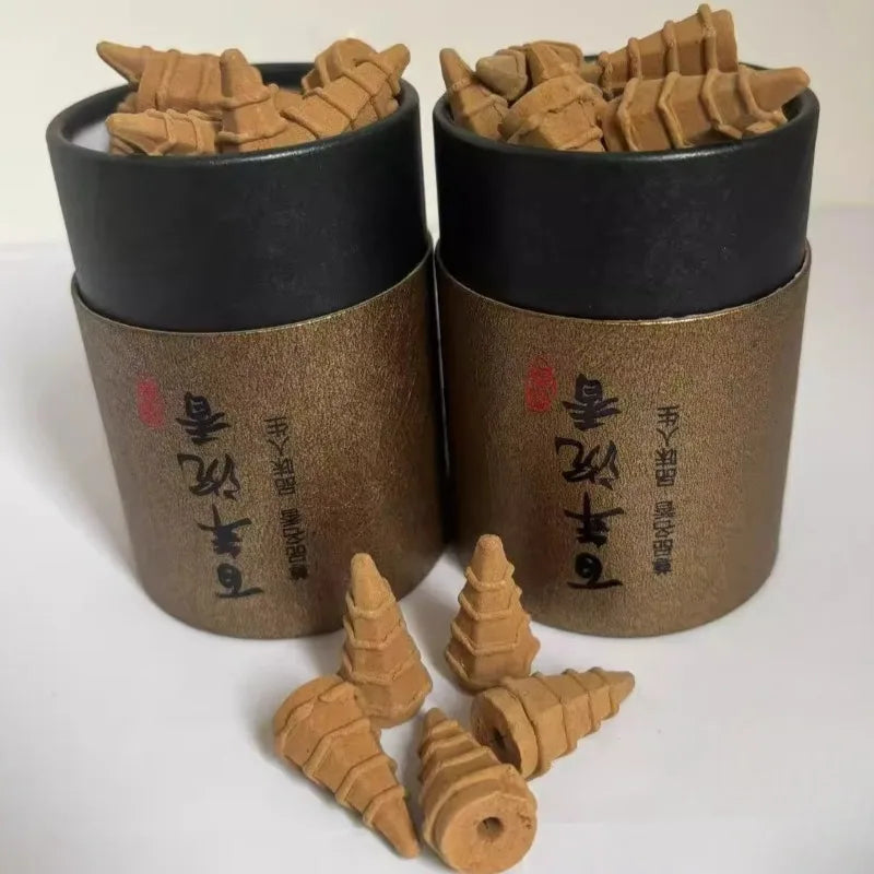 50g Hainan Agarwood Handmade Reverse Flow Tower Incense Home Indoor Advanced Lasting Fragrance Relaxing Purifying Aromatherapy