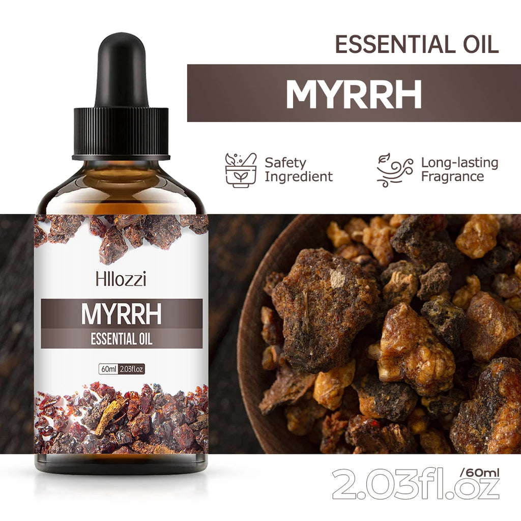 100ml/60ml/30ml Myrrh Essential Oil Skin care essential oils Suitable for all skin types Long-lasting fragrance Aromatherapy