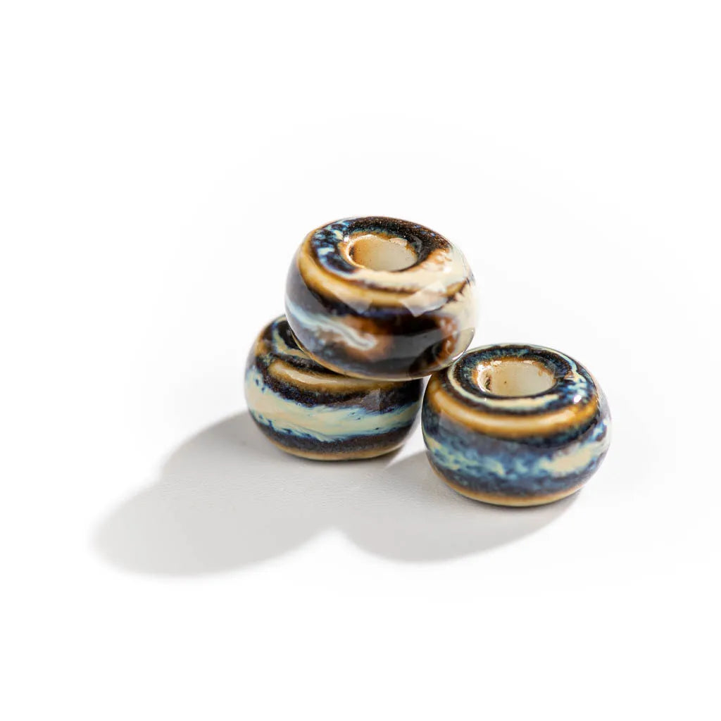10mm Vintage Ceramic Beads 20pcs Handmade Jewelry Making