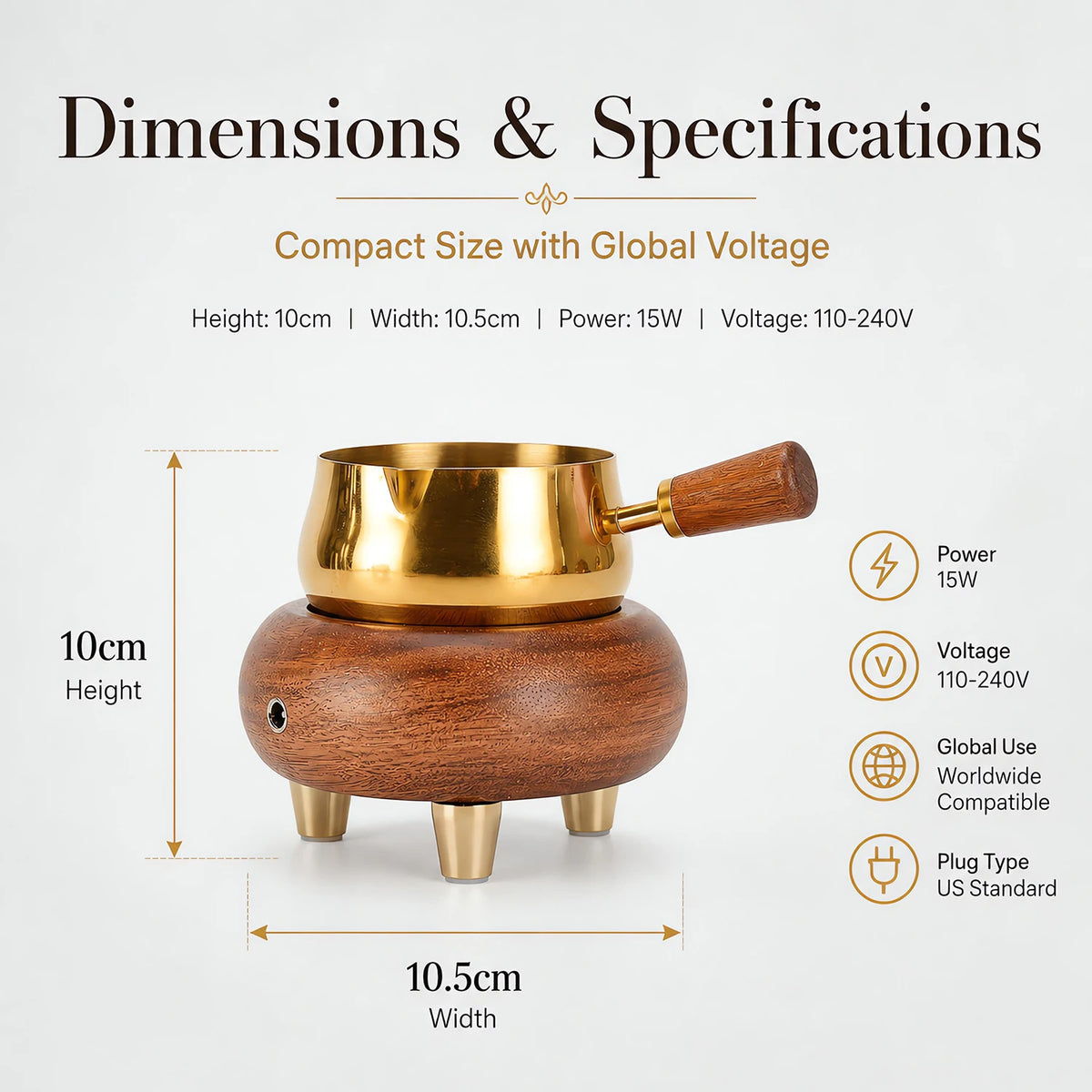 Wooden Electronic Incense Burner Detachable Bakhoor Burner Adjustable Temperature Essential Oil Burner for Agarwood Wax Melts