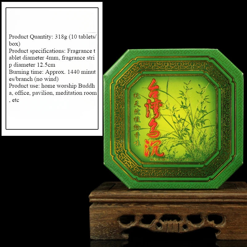 Taiwan WuChen Plum Blossom Buddha Incense Coil Incense Joss Stick/Temple Worship Buddha Home Meditation Room for Incense Indoor