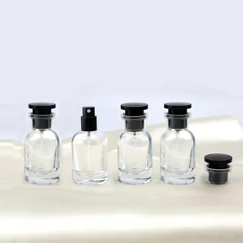 1/2/3/4/5pcs 30ml Glass Empty Refillable Perfume Bottle Cylinder,Travel Portable Perfume Atomizer Sample Bottle