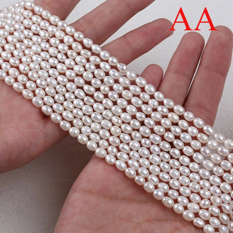 Natural Freshwater Pearl Beads High Quality Rice Shape Punch Loose Beads For DIY Necklace Bracelet Jewelry Making 2-2.5mm