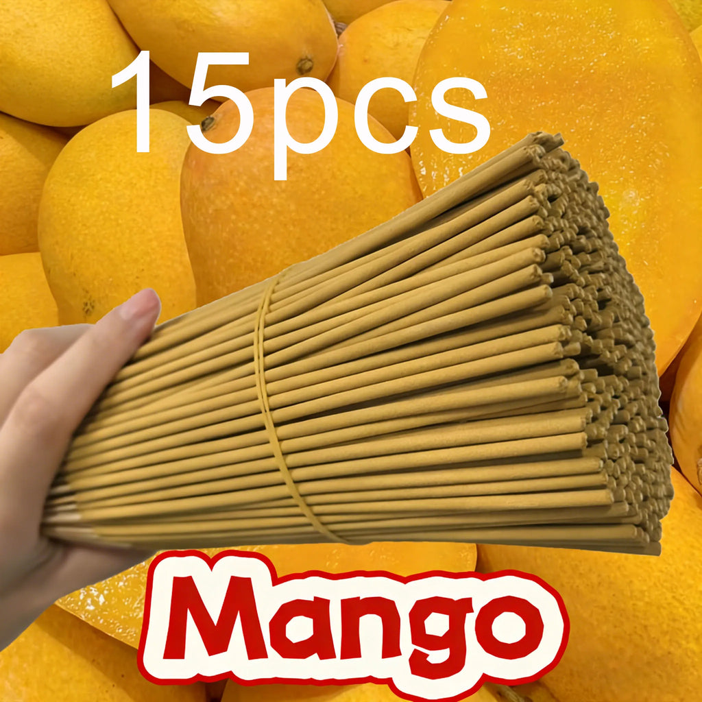 15/35/135 Pieces Natural Mango Fragrance |   Suitable for Home Air Purification, Yoga, Offices, Tea Rooms - Perfect for Halloween, Christmas, Easter, and Meditation. |   Mango Scent, Wooden Material