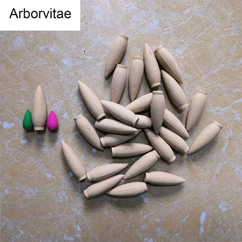 100g Natural oversized backflow incense cones 30 minutes sandalwood Lavender scents for Home Jasmine big cone incense