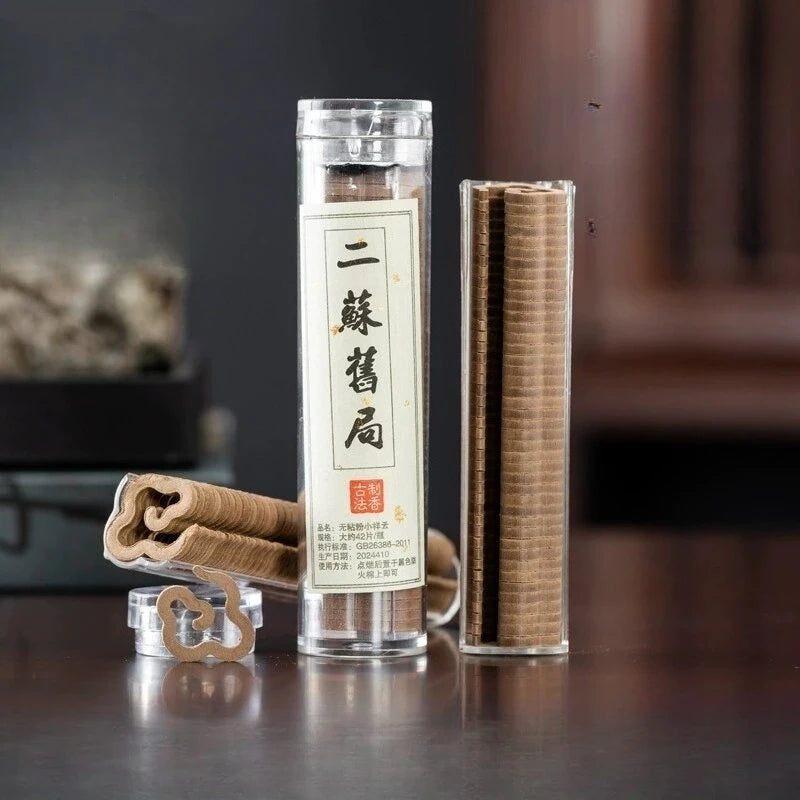 42pcs Natural Coil Incense Sandalwood Osmanthus Pure Fragrance Powder Pressing Incense Home Bedroom Long-lasting Aromatherapy - AliExpress